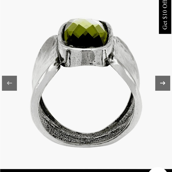 Zircon Token Ring size 10 and 5 unavailable. List size after purchase. - Picture 3 of 5